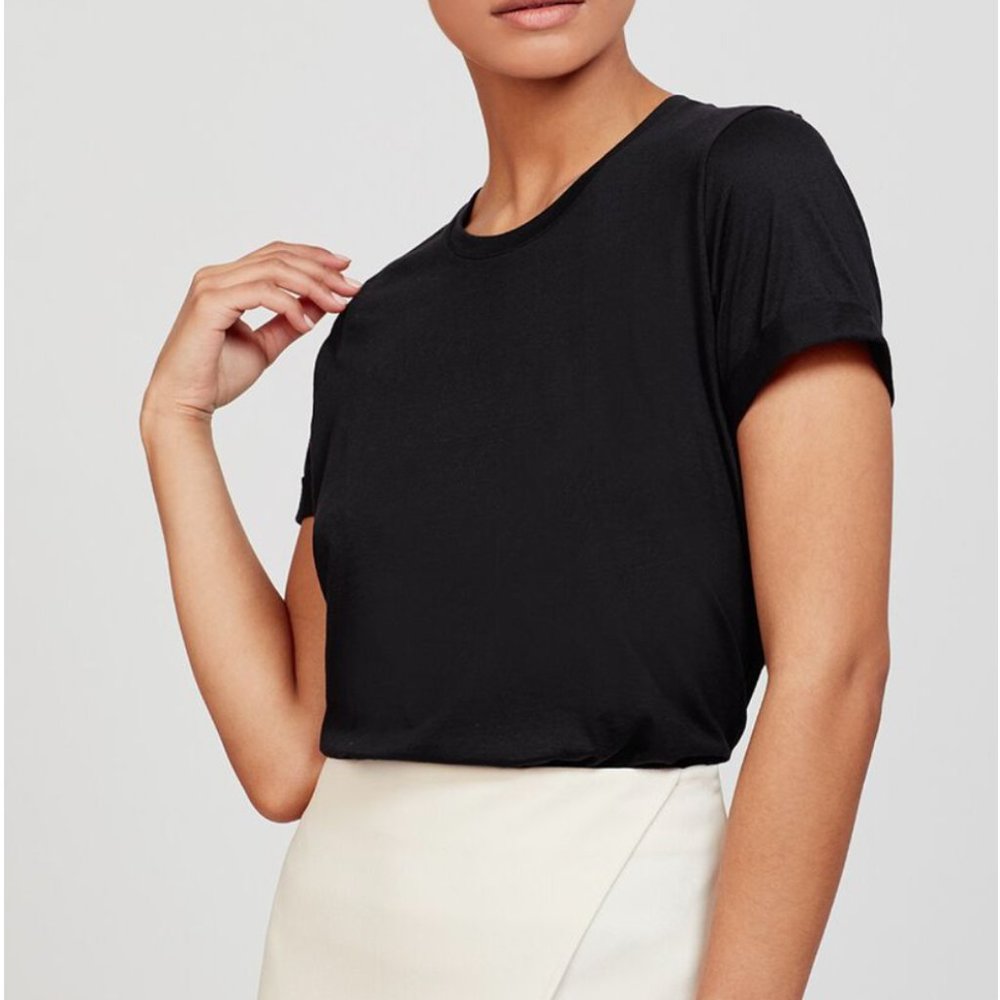 Cuyana Classic Crewneck Tee, Black S